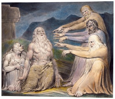 Job Rebuked by His Friends by William Blake